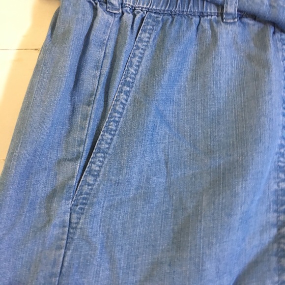 White House Black Market Chambray Belted Shorts - Picture 4 of 8